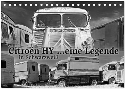 Citroën HY eine Legende in Schwarzweiß (Tischkalender 2025 DIN A5 quer), CALVENDO Monatskalender