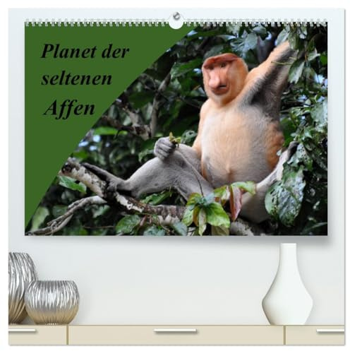 Planet der seltenen Affen (hochwertiger Premium Wandkalender 2026 DIN A2 quer), Kunstdruck in Hochglanz: Bezaubernde Momentaufnahmen aus den Wäldern ... Madagaskars und Malaysias (CALVENDO Tiere)