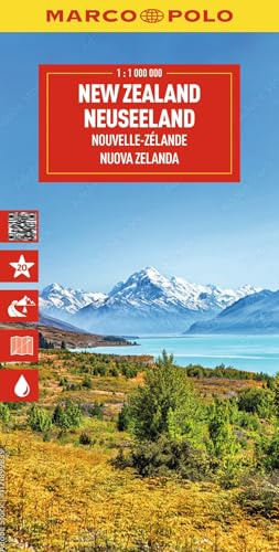 MARCO POLO Reisekarte Neuseeland 1:1 Mio.: Straßenkarte und Autokarte mit sehenswerten Strecken, Highlights und digitaler Erweiterung (Marco Polo Maps)