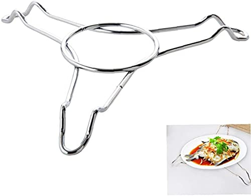 Bandeja de cocina de acero inoxidable para cocinar utensilios de cocina de vapor, soporte de rejilla de refrigeración para olla a presión, diseño profesional de estrella de microondas