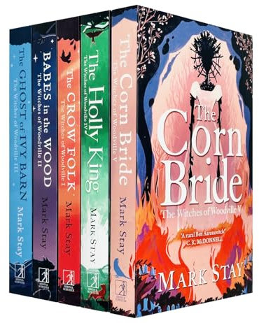 The Witches of Woodville Series 5 Books Collection Set By Mark Stay (The Crow Folk, Babes in the Wood, The Ghost of Ivy Barn, The Holly King & The Corn Bride)