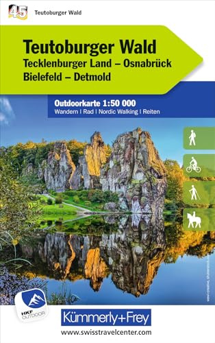 Kümmerly+Frey Outdoorkarte Deutschland 45 Teutoburger Wald 1:50.000: Mit Tecklenburger Land, Osnabrück, Bielefeld und Detmold. Touren für Wanderer, Biker und mehr! Free Download