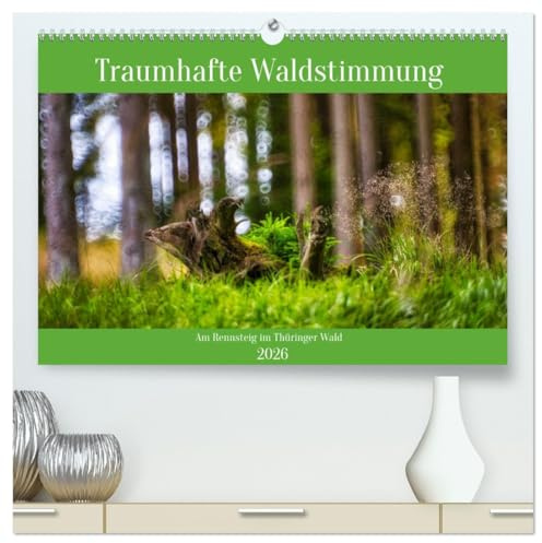 Traumhafte Waldstimmung am Rennsteig im Thüringer Wald (hochwertiger Premium Wandkalender 2026 DIN A2 quer), Kunstdruck in Hochglanz: Träumerische und ... Einblicke am Rennsteig (CALVENDO Natur)
