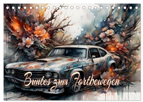 Buntes zum Fortbewegen (Tischkalender 2026 DIN A5 quer), CALVENDO Monatskalender: Vereinigung von Technik und Natur mit KI erstellt. (CALVENDO Mobilitaet)