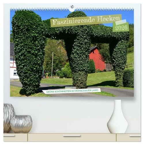 Faszinierende Hecken - Grüne Schönheiten im Monschauer Land (hochwertiger Premium Wandkalender 2026 DIN A2 quer), Kunstdruck in Hochglanz: Als es noch Eiseskälte im Winter gab ... (CALVENDO Orte)