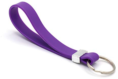 Schlüsselanhänger Keytag Silikon von Finest-Folia (Lila)