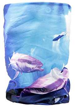 Alsino Multifunktionstuch - das universelle Genie, Schlauchtuch, Halstuch, Loopschal, Biker Tuch, Bandana, Kopftuch | Für Sportler, Jäger & Angler | Motiv: Thunfisch Größe: 50 cm lang, MF-300
