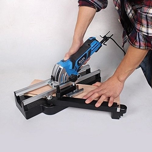 GOWE 85mm Mini Electric Circular Saw 750w DIY Multifunctional Electric Saw 85mm Compound Electric Saw (8pcs Blades + Guide Rail)