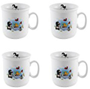 4x Der kleine Maulwurf, Tasse Motiv Maulwurf mit Schubkarre