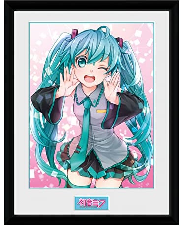 GB Eye Hatsune Miku Wink Print Frame, mehrfarbig, 30 x 40 cm