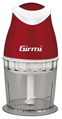 Girmi TR01 Tritatutto, 350 W, Lame Inox, Dispositivo di sicurezza, Funzionamento PULSE, 500 ml, Rosso