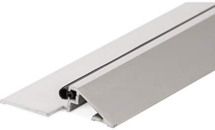 Seuil de Porte Bois 93 cm Alu Anodisé Argent - Découpé- Prêt à Poser - aux Norme PMR ( handicapés ) KLOSE besser