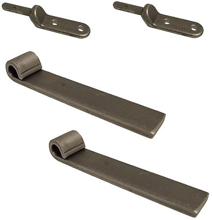 A Pair of Weld On Trailer Hinges 164mm Long Supplied with Bolt on Hinge Posts. Part No LMX2119