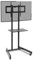 Duronic TV Stand Chrome & Glass Stand for 30” -80” Flat Screen Television LCD/LED/OLED/QLED, With Tilt & Swivel, VESA Up to 600x400, Capacity, With Media Shelf (TVS5T1)
