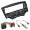 Einbauset : Autoradio 1-DIN Radioblende Radio Blende Halterung schwarz + ISO Radioanschlusskabel Radio Verlängerung Adapter + Fakra Antennenadapter für Ford Ka (RU8) ab 08/2008
