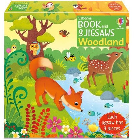 Usborne Book and 3 Jigsaws: Woodland