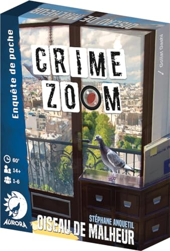 ASMODEE Aurora Crime Zoom : Oiseau de Malheur - Jeux de société - Jeu d'enquêtes et d'observation - A partir de 14 Ans - 1 à 6 Joueurs - Version française