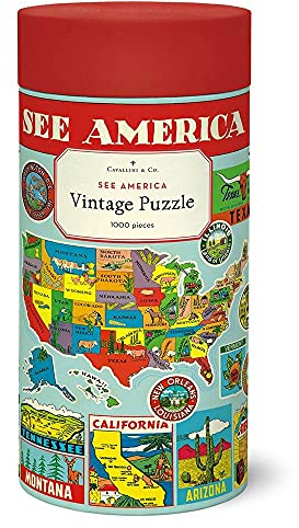 Cavallini 1000 Piece Puzzle, See America (PZL/USA)