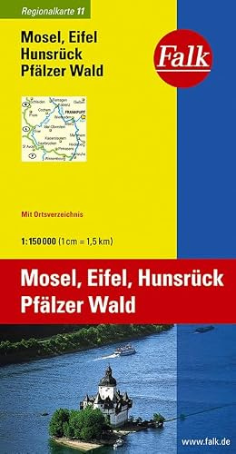 Falk Regionalkarte Rhein-Main - Saarland - Koblenz 1:150 000 Mosel, Pfalz, Eifel