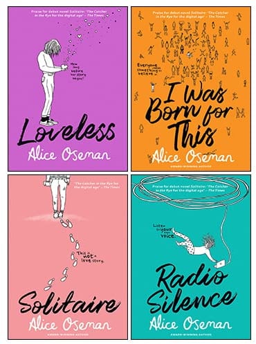 Alice Oseman 4 Books Collection Set (Solitaire, Radio Silence, I Was Born For This, Loveless)