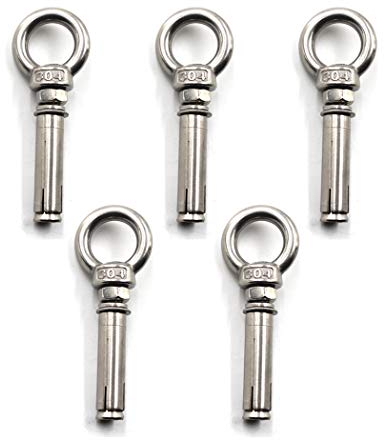 304 Edelstahl-Ring, Ausdehnungsschild, Anker-Ösenschraube, Dehnschraube (5 Stück)