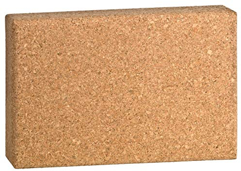Yoga Block Schmal (Kork) – Klotz –100% Naturkork – Klotz stabil – große Auflagefläche – abgerundete Kanten - Pilates Zubehör – 30x20x5 cm – ideal für Anfänger + Profis