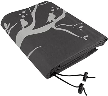 Windhager Winter-Deko-Vlieshaube Protect XXL, Kälteschutz, Frostschutz für Pflanzen, Wintervlies, Gartenvlies, Abdeckvlies, 1,4 x 2 m, Vogel-Motiv, Anthrazit