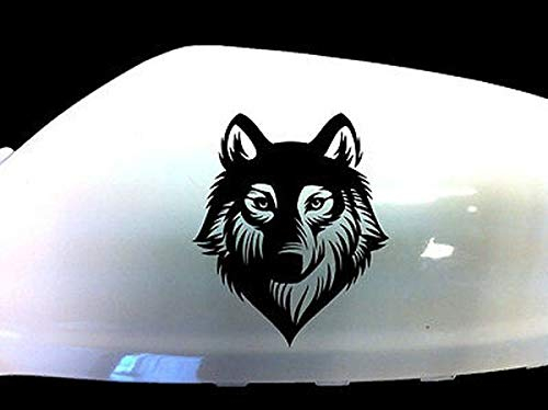 myrockshirt Wolfskopf Wolf ca 20 cm Aufkleber,Sticker,Decal,Autoaufkleber,UV&Waschanlagenfest,Profi-Qualität
