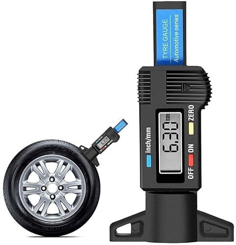 Gaoni Digital Tyre Tread Depth Gauge - 0-25.4mm/1 Inch Portable Tread Depth Checker for Cars, Vans, Trucks