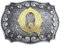 STARBRILLIANT Western-Gürtelschnallen Für Herren Von A Bis Z, Anfangsbuchstaben, Cowboy-Gürtelschnallen Mit Wolken-Rollrand, Schwarz Grau(Q)