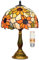 Blivuself Tiffany Lampe Buntglas Tischlampe W12H18 Zoll Hoch Warm Gelb Sonnenblume Blumen Schatten Antike Basis Liebhaber Freunde Kinder Wohnzimmer Schlafzimmer Nacht Kaffee Handwerk Geschenke