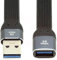 chenyang CY USB 3.0 Short Cable,USB 3.1 3.0 Type A Male to Female Extension Flat Slim FPC Data Cable 13cm 10Gbps for Laptop & Desktop