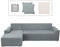 Lydevo Sofabezug Ecksofa L Form Sofa Überwürfe Stretch Sofabezug L Form Rechts oder Links mit Zwei Kissenbezügen Waschbar Universal-Couchbezug L Form Sofa Cover L Shape(3 Sitzer+4 Sitzer,Hellgrau)