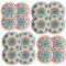 Purely Home Mediterranean - Outdoor/Camping/Picnic - Melamine/Plastic Dinner & Side Plate Set (Mediterranean, 4) (Mediterranean, 4) (Rio Medallion, 16)