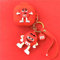 eglixu For Samsung Galaxy Buds Live/Buds pro/Buds 2/Buds 2 pro/Buds FE Silicone Earphone Protective Case With matching pendant (Red)