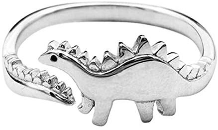 YAHOYA Dinosaurier Ring Cool Schmuck Spielzeug Niedliches Tier Offenes Einstellbares Spezielles Temperament Ring Geschenk für Frauen Ringe