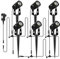 OLEVOLT 6er Set Gartenstrahler, Warmweiß, Wasserdicht, IP65, 1920 Lumen, 42W, 24V, Bodenmontiert, Garten, Gärten, Rasen