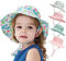 YANWANG Baby Kinder Einstellbare Eimer Sonnenhut, UPF 50+ Sonnenschutz Strandmütze für Kleinkinder Jungen Mädchen(Little Daisy,6-24Months)