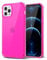 Svanove for iPhone 12 Pro Max Case Clear, Neon Bright Vibrant Color, Transparent Jelly Protective Silicone Phone Case Design for Women Girly Cute, Thin Slim Fit Soft Flexible TPU Bumper, Hot Pink