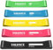 Fitnessbänder 5er Set, Widerstandsbänder,Resistance Bands, Gymnastikband aus für Muskelaufbau, 5 Verschiedene Stärken, Für Muskelaufbau, Pilates, Yoga Crossfit, Gymnastik usw