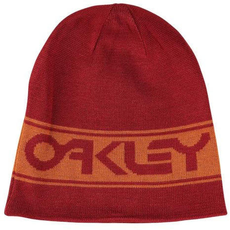Oakley Herren Thermonuclear Protection Reversible Beanie-Mütze, Eisen Rot, Einheitsgröße
