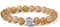 MetJakt Naturelles 8mm Pierres Bracelet précieuses deavec Cristal Bangle en perles avec pendentif en Argent Sterling 925 Pendentif Double Bonheur (Quartz Rutile)