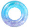 Aufblasbarer Schwimmring FaJoek Schwimming Ring Erwachsene Kinder Regenbogen Pailletten, Schwimmring groß, Regenbogen Schwimmring, Transparent Schwimmreifen(Glitzer Sternenhimmel)