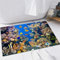 EMFSLA rutschfest Badezimmer Badeteppiche,Weich Hochflor Saugfähig Badvorleger Waschbar Flauschige Mikrofaser Badematte,Buntes Aquarium mit verschiedenen schwimmenden Fischen,60x90 cm