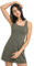 Bezioner Tenniskleid Damen,Sportkleider mit Integrierten BH und Shorts-Taschen,A-Linien Golfkleid Ärmellos Tennis Kleidung Grün M