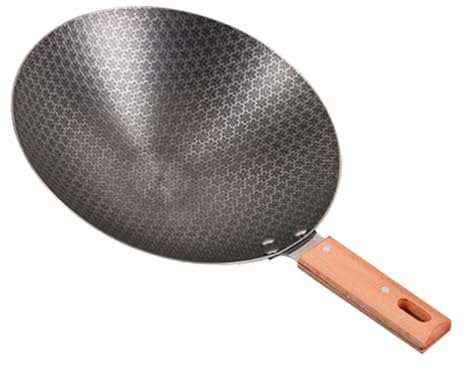 BESPORTBLE Petit Wok De Camping En Plein Air Antiadhésif Motif Facile À Tenir Et À Utiliser Ustensiles De Cuisine De 26 Cm De Diamètre