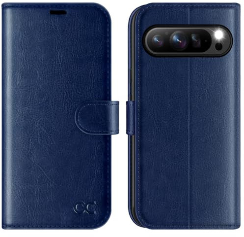 OCASE for Google Pixel 9 Case, Google Pixel 9 Pro Case PU Leather Wallet Phone Case with [Card Holders] [RFID Blocking] [Shockproof TPU] Magnetic Protective Flip Cover for Pixel 9/9 Pro, Blue