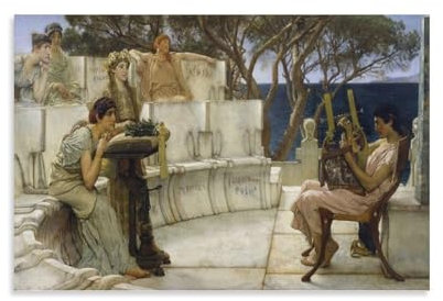 Alma-Tadema-Poster, Saphir und Alcaeus, Wandkunst, Poster, Drucke, Heimdekoration, Bild, Leinwand, Malerei, Poster, 20 x 30 cm