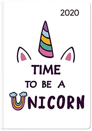Ladytimer Mini Unicorn 2020 - Taschenplaner - Taschenkalender (8 x 11,5) - Weekly - 144 Seiten - Notizbuch - Terminplaner