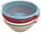 Ecoplast | Colapasta in Plastica ø28, Scolapasta con Manici in Colori Assortiti Tortora/Bianco/Rosso/Mandarino, Made in Italy